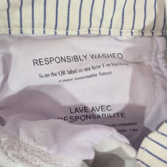 FRAME La Palazzo cropped striped high-rise wide-leg jeans - Picture 8 of 8